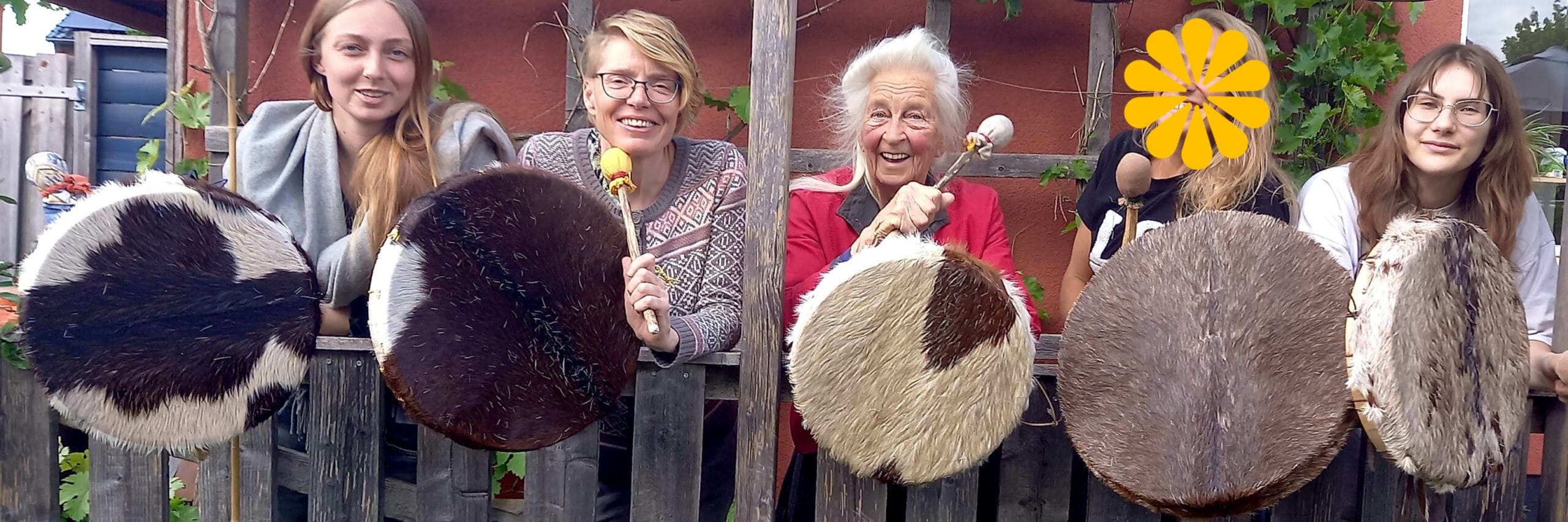 Naar huis met de eigen gemaakte drum